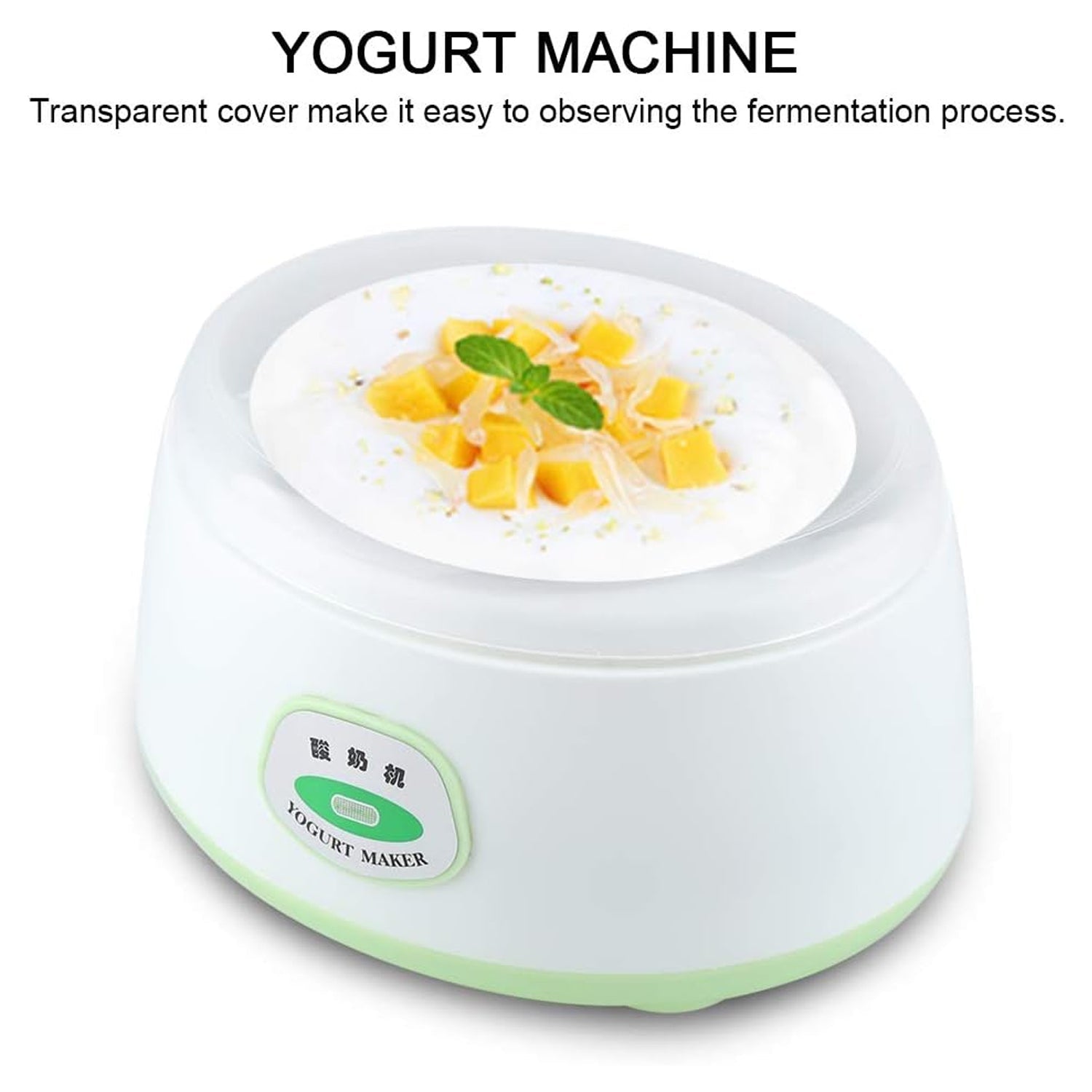 2533B ELECTRONIC YOGURT MAKER, AUTOMATIC YOGURT MAKER MACHINE 1L YOGHURT PLASTIC CONTAINER FOR HOME USE Eshaan Traders