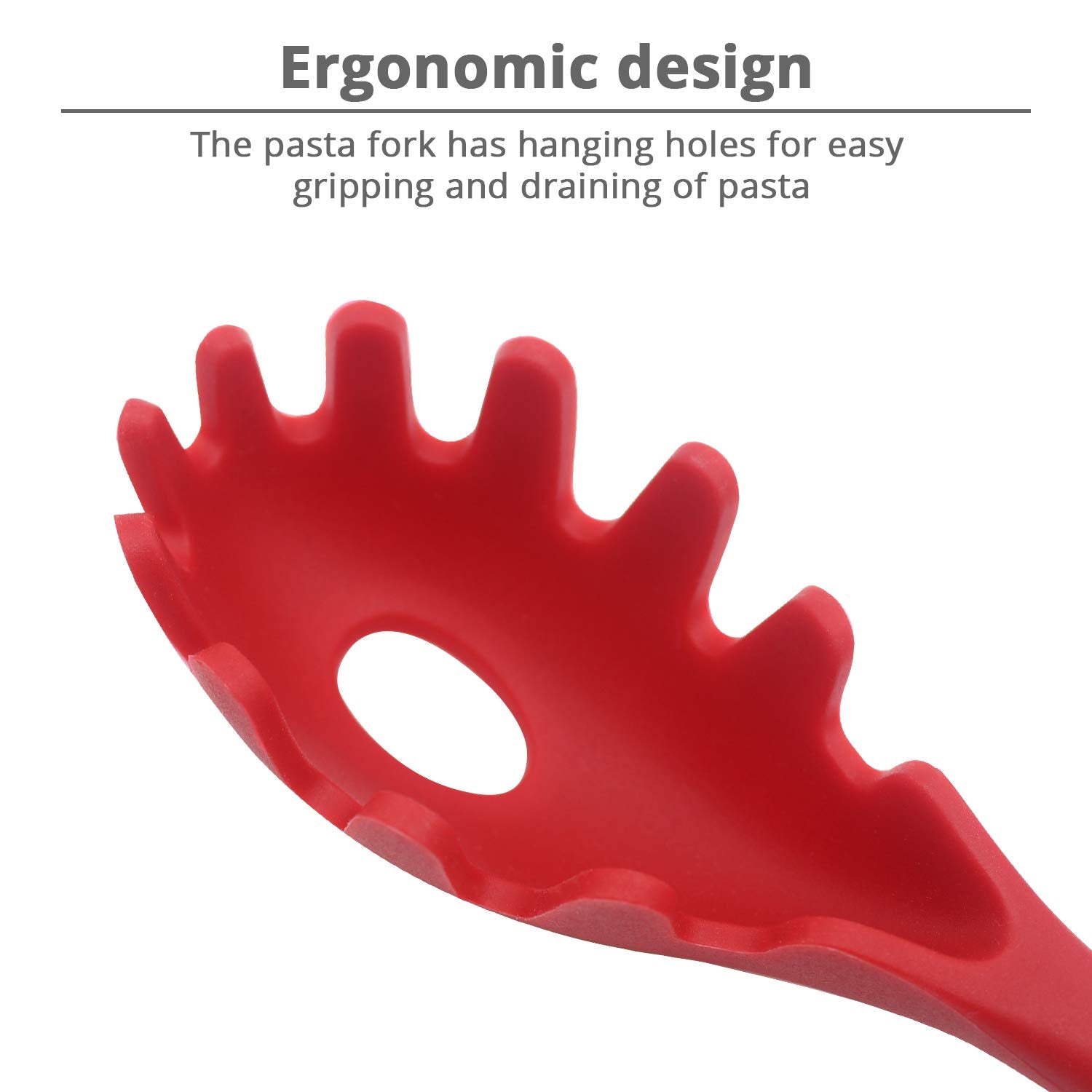 5431 Silicone Spaghetti Spoon Pasta Spoon Easy Clean  for Your Home Restaurant (22cm) Eshaan Traders