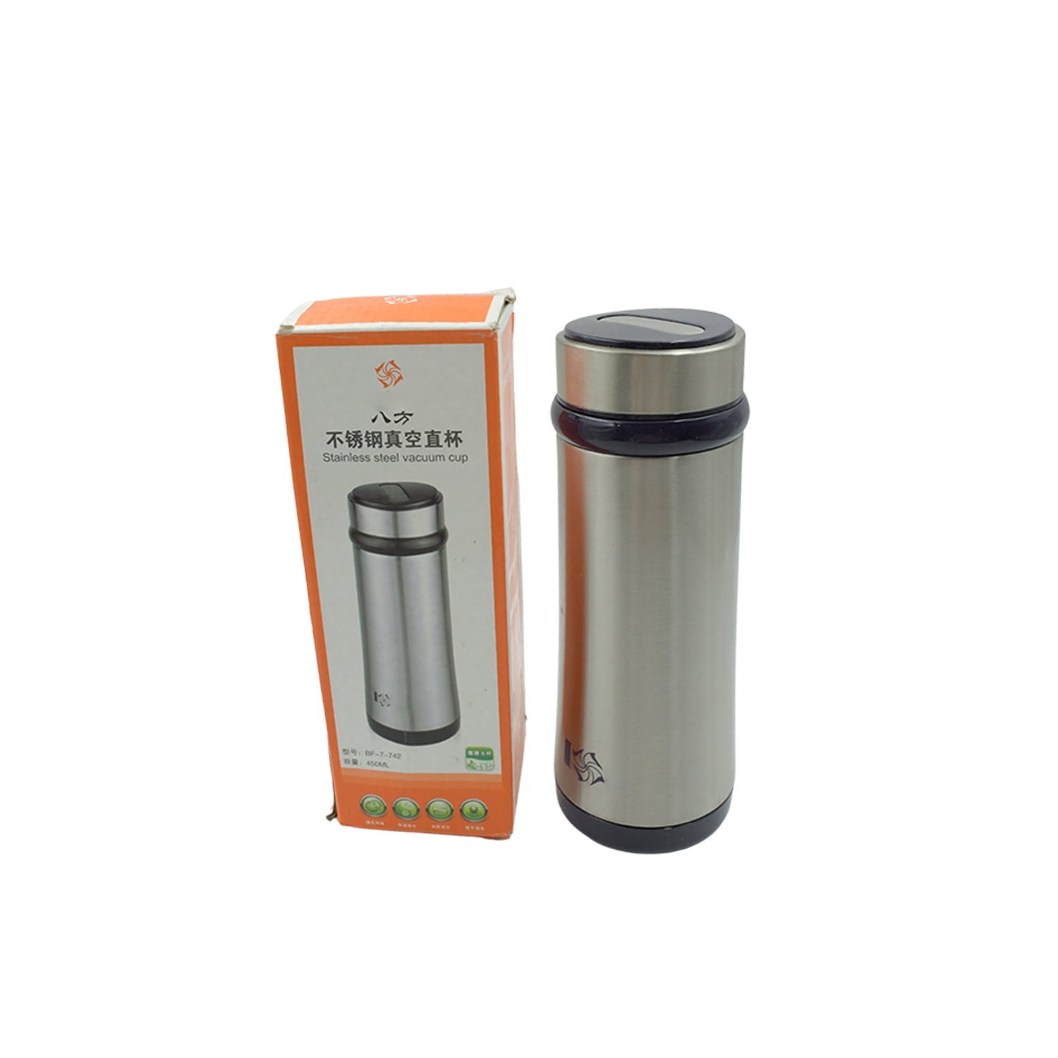 8376 Stainless Steel Water Bottle, Fridge Water Bottle, Stainless Steel Vacuum Cup, Leak Proof, Rust Proof, Cold & Hot Thermos steel Bottle| Leak Proof | Office Bottle | Gym | Home | Kitchen | Hiking | Trekking | Travel Bottle (450 ML) Eshaan Traders