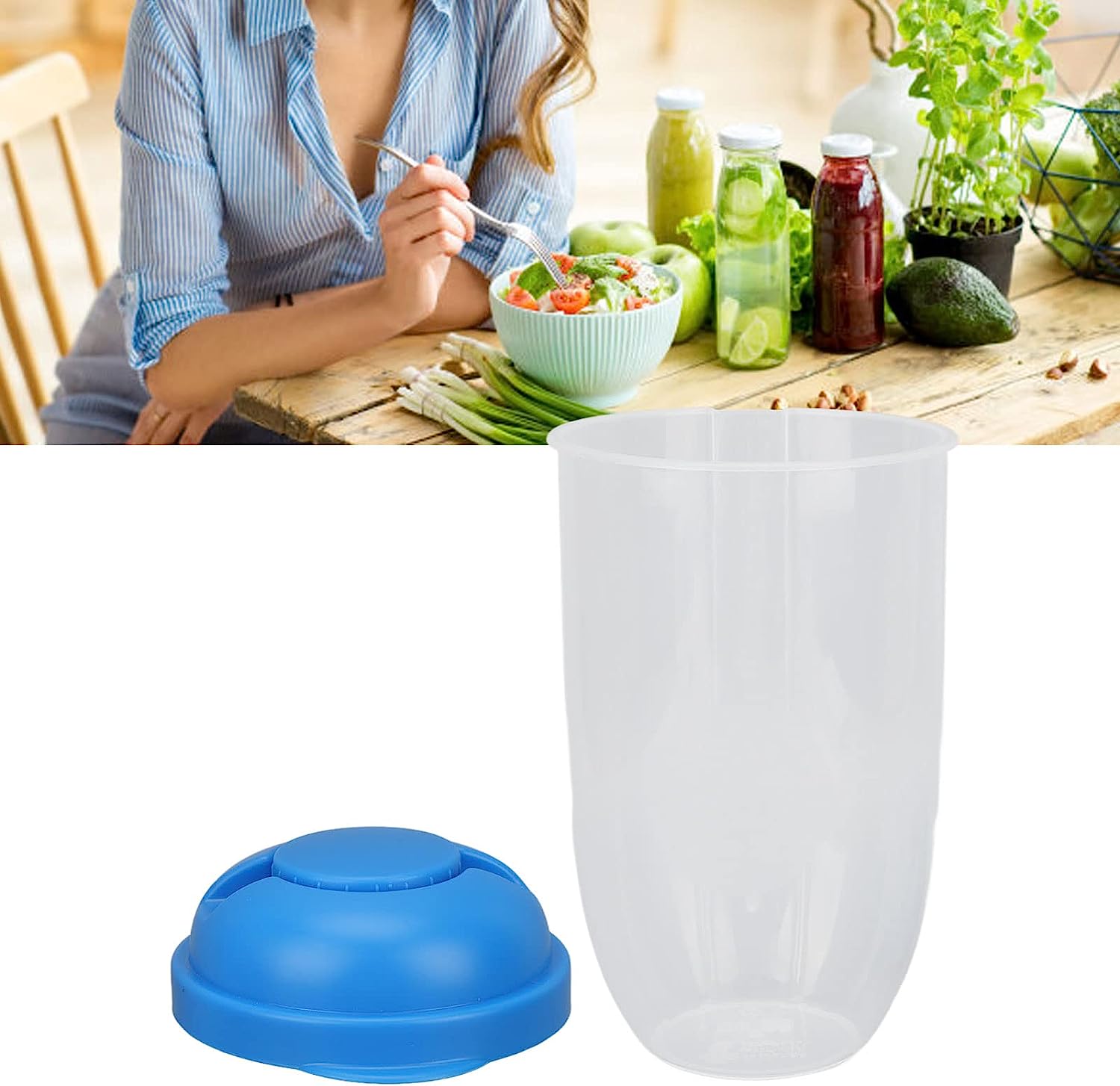 2545 Fruit and Vegetable Salad Cups Easy Clean Salad Mixing Cup for Business People for Business Travel (1Pc) Eshaan Traders