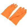 0621 Multipurpose Rubber Reusable Cleaning Gloves, Reusable Rubber Hand Gloves I Latex Safety Gloves I for Washing I Cleaning Kitchen I Gardening I Sanitation I Wet and Dry Use Orange Gloves (1 Pair 40 Gm) Eshaan Traders