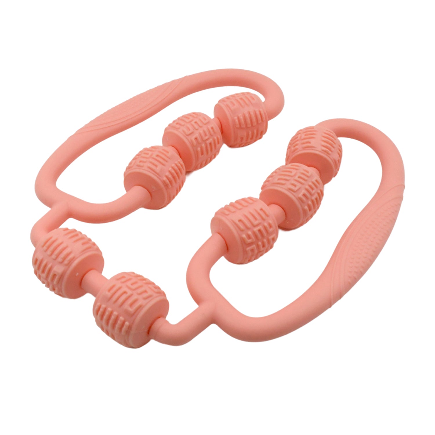 Muscle Massage Roller, 8 &10 Wheels Relieve Soreness Leg Muscle Roller Fitness Roller Muscle Relaxer Massage Roller Ring Clip All Round Massaging Uniform Force Elastic PP Drop Shaped for Home Use (1 Pc) Eshaan Traders