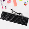 7328 Wired USB 102 Keys, Ergonomic Portable Typewriter Keyboard for Home Office, Plug and Play DeoDap