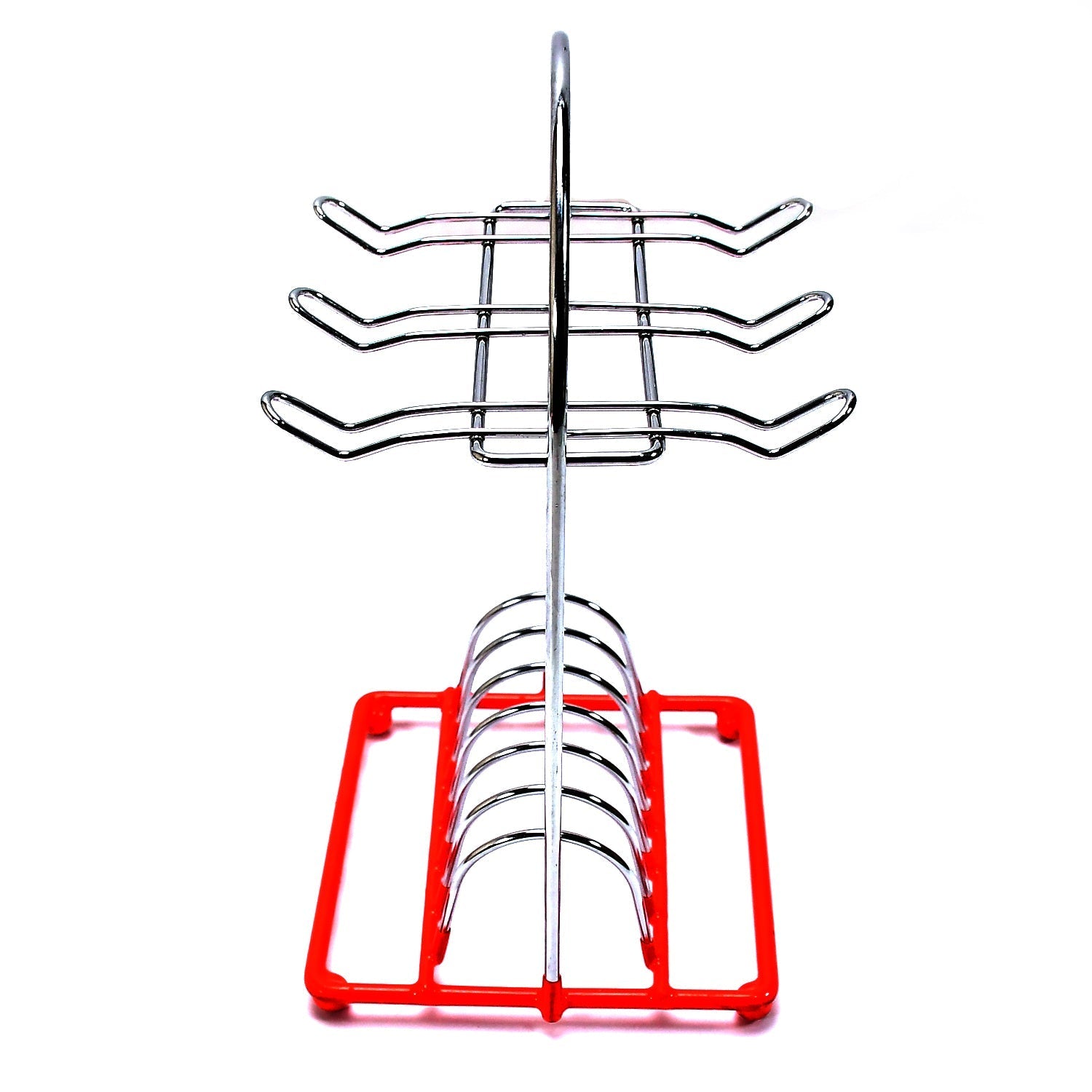 5191 2in1 Cup & Dish Stand Steel 26cm For Kitchen & Home Use DeoDap