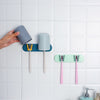 4703 Plastic Multipurpose Holder Bathroom Accessories Organizer Wall Mounted Hanging Mount Shelf & Hooks (1pc) Eshaan Traders