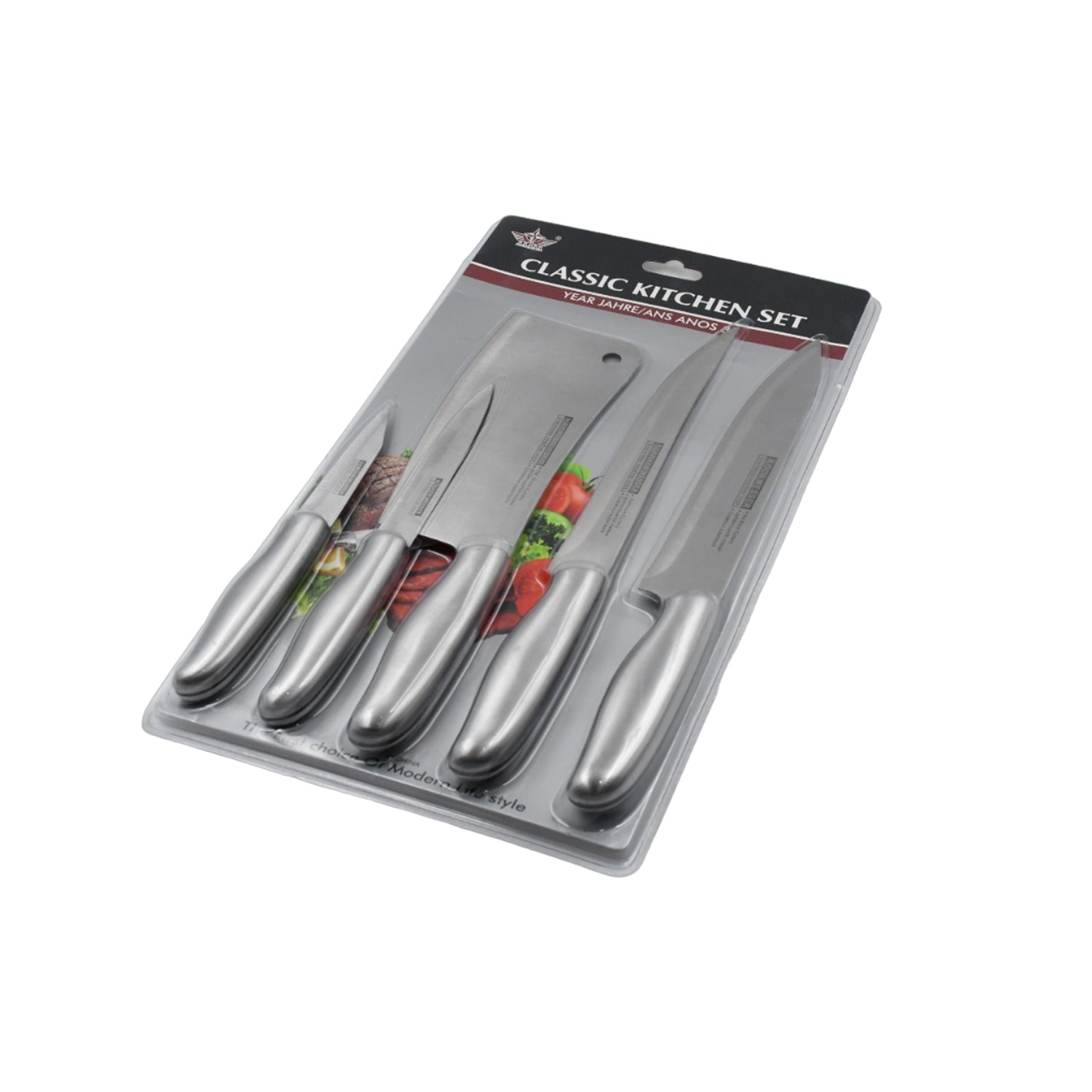 5973 Big Size Professional Sharp Durable Quality Pack of 5 Kitchen Knives Set Basic Kitchen Tools-Stainless Steel Kitchen Gadgets (5 Pc Set) Eshaan Traders