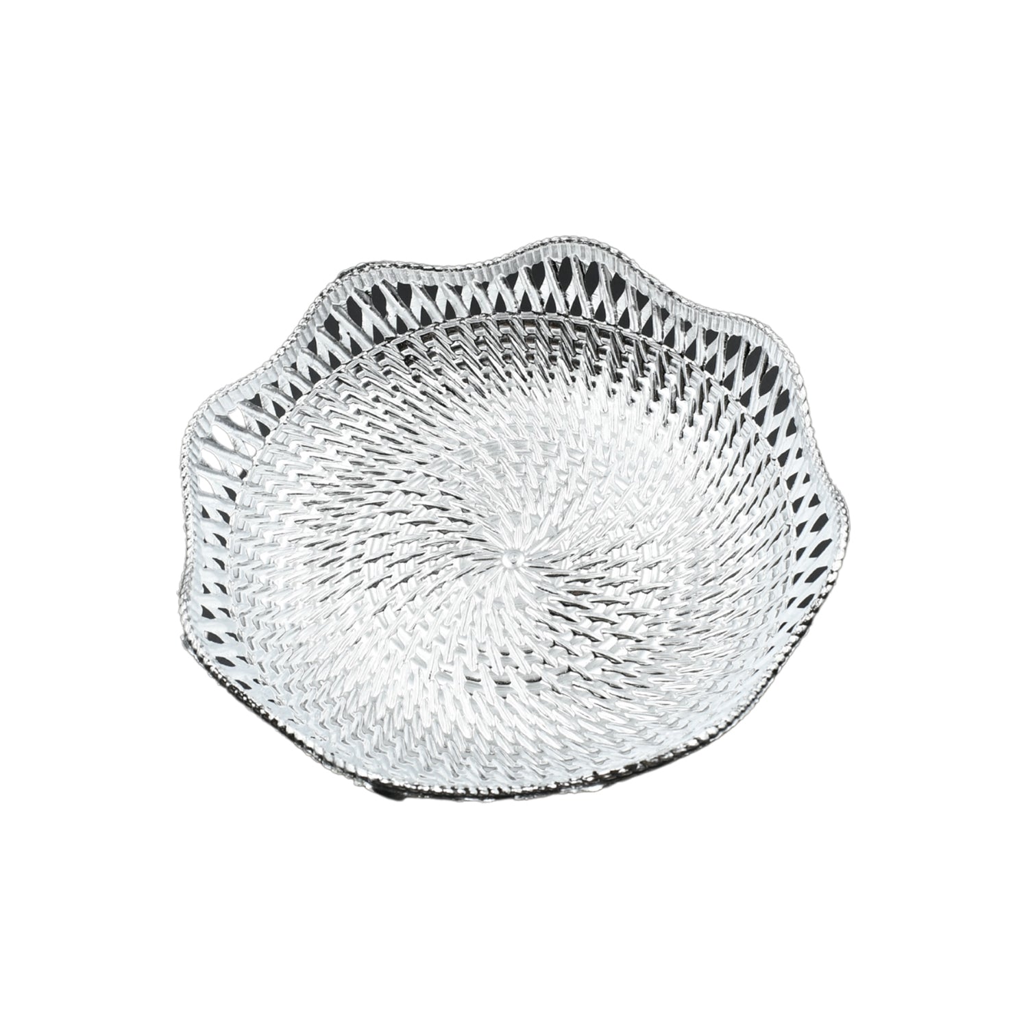 5482 Round Serving Tray, Traditional Serving Tray, Multipurpose Serving Tray, Decorative Serving Platters, Mukhwas Serving Tray (1 Pc) Eshaan Traders