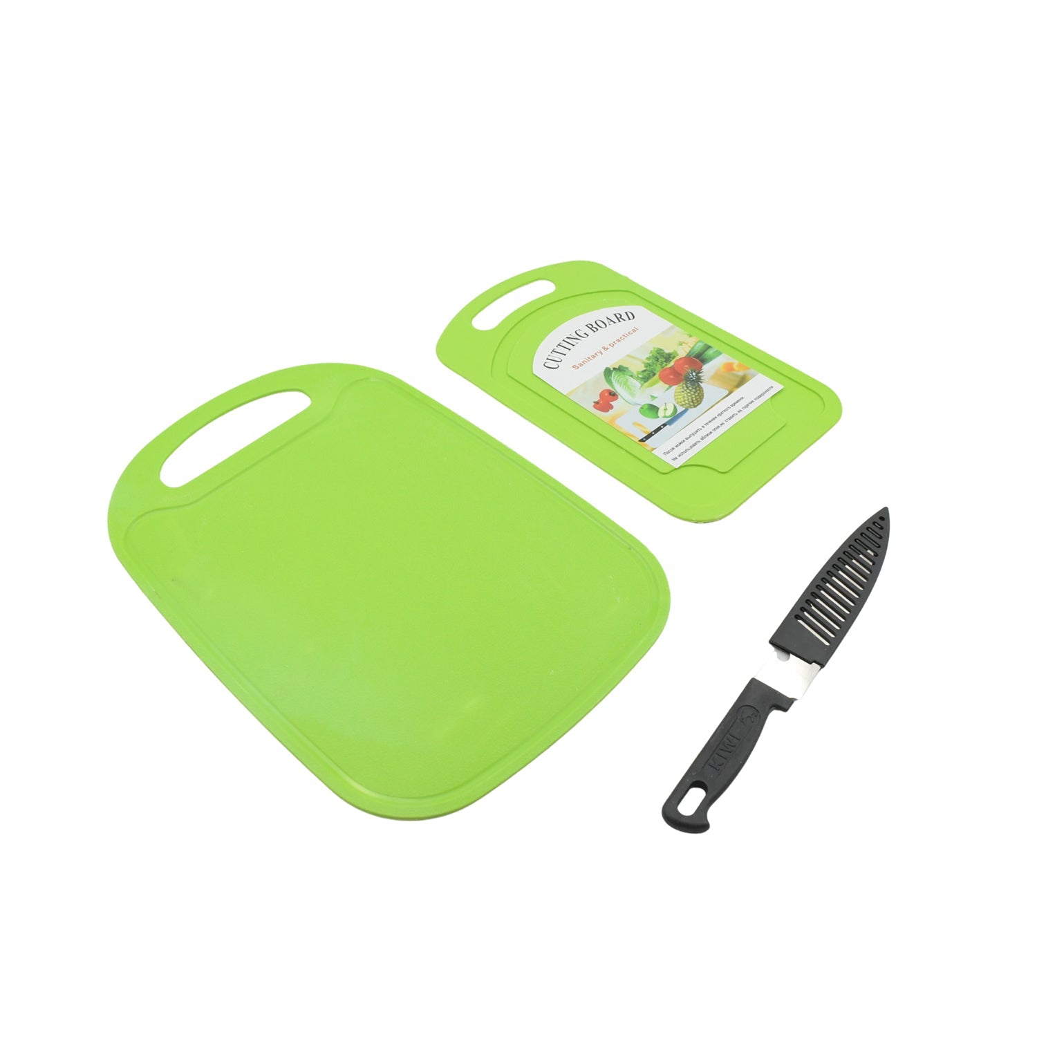 5813  Premium Plastic Chopping Board & Steel Knife Vegetable Chopping Board With Knife  Cutting Board for Kitchen Chopper Fruit and Vegetable Cutter Chopper Plastic (3 Pc Set) Eshaan Traders