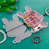 6557 Transparent Cartoon Bear Clear Plastic Storage Box Jewelry Box Jewelry Organizer Holder Cabinets For Small objects (1 Pc Mix Color) Eshaan Traders