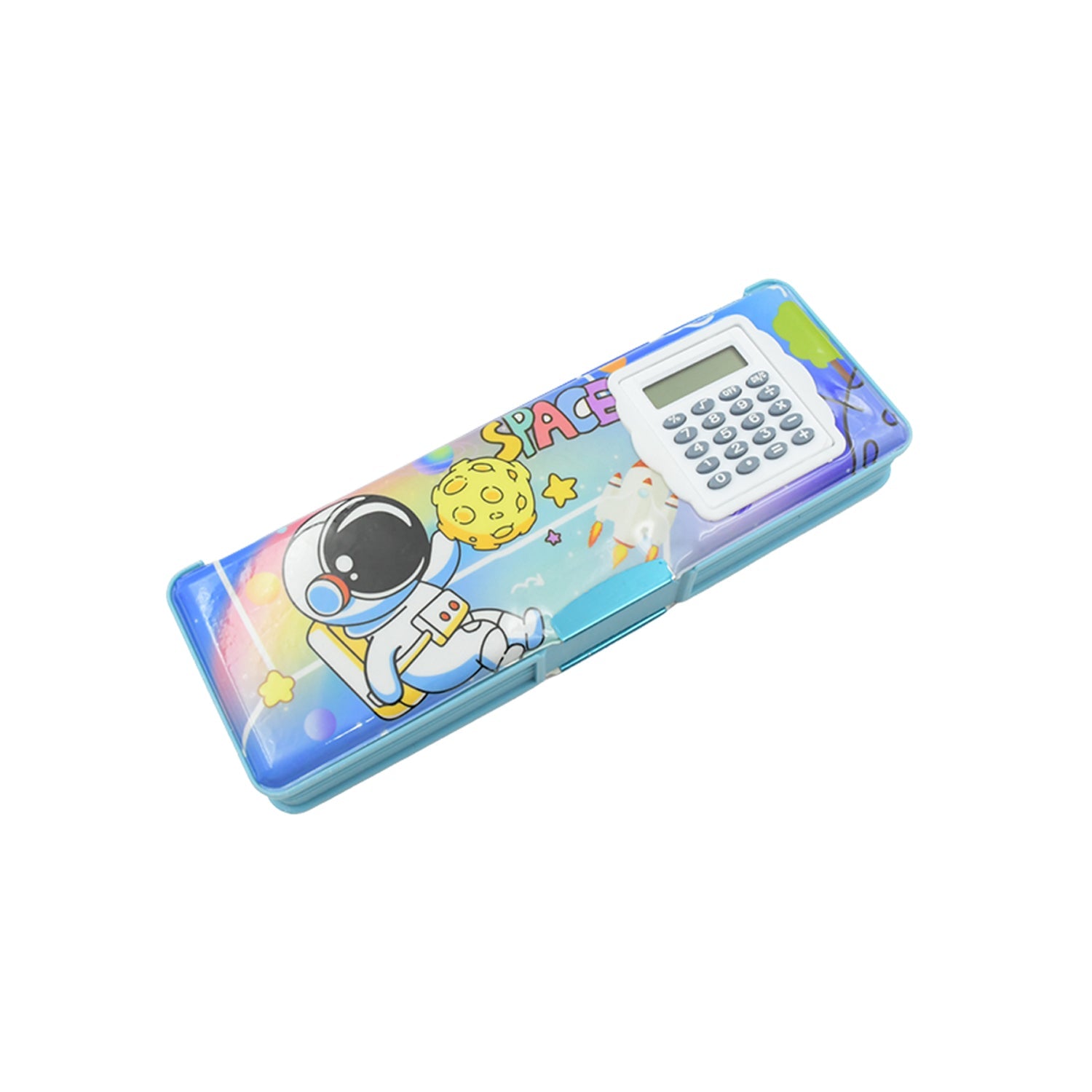 4257 Double Sided Magnetic Geometry Box, Pencil Box with Calculator for Boys Art Plastic Pencil Box  for Girls and Boys Eshaan Traders