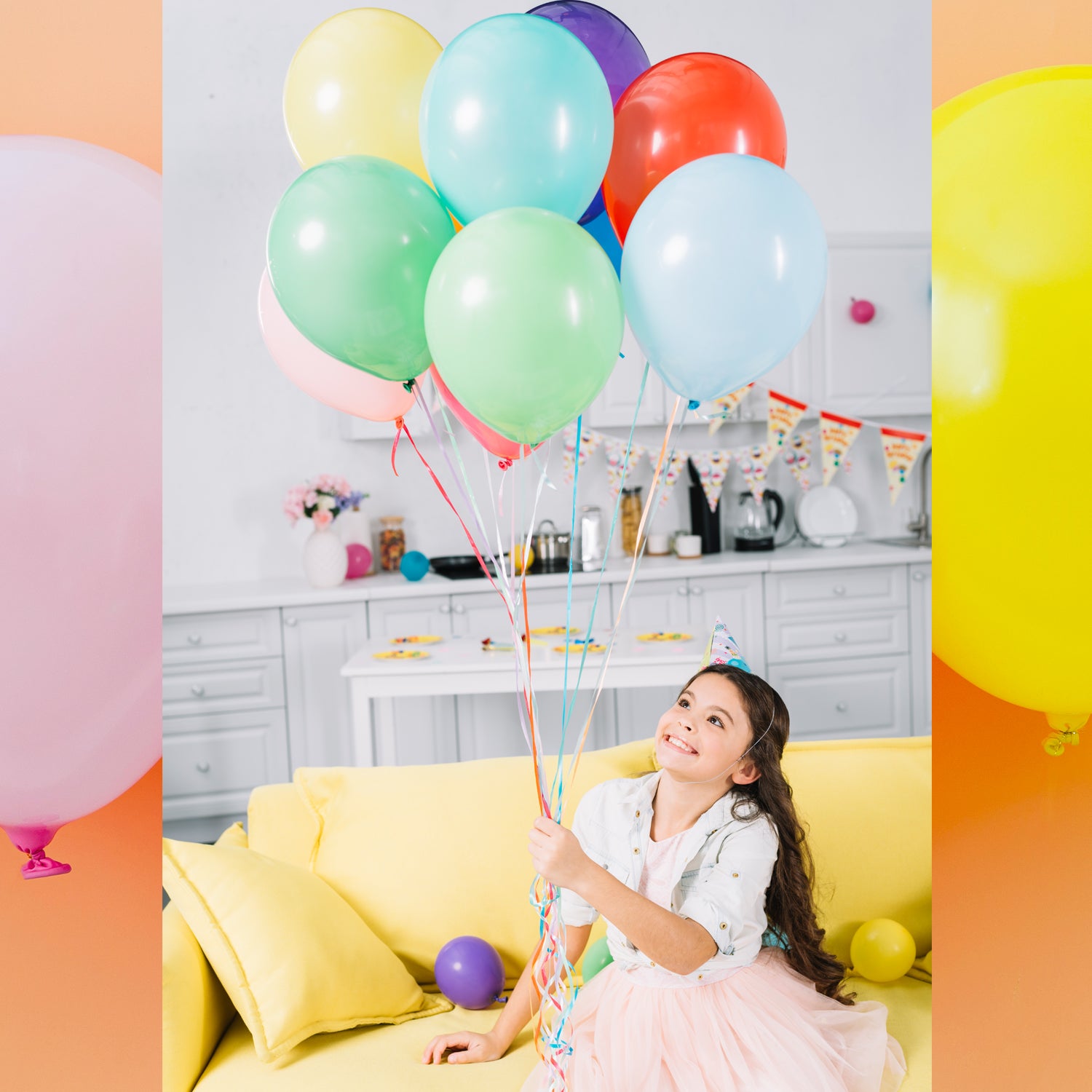 Big Size Balloons Kinds of Rainbow Party Latex Balloons for Birthday / Anniversary / Valentine's / Wedding / Engagement Party Decoration Multicolor (3 Pcs Set Eshaan Traders