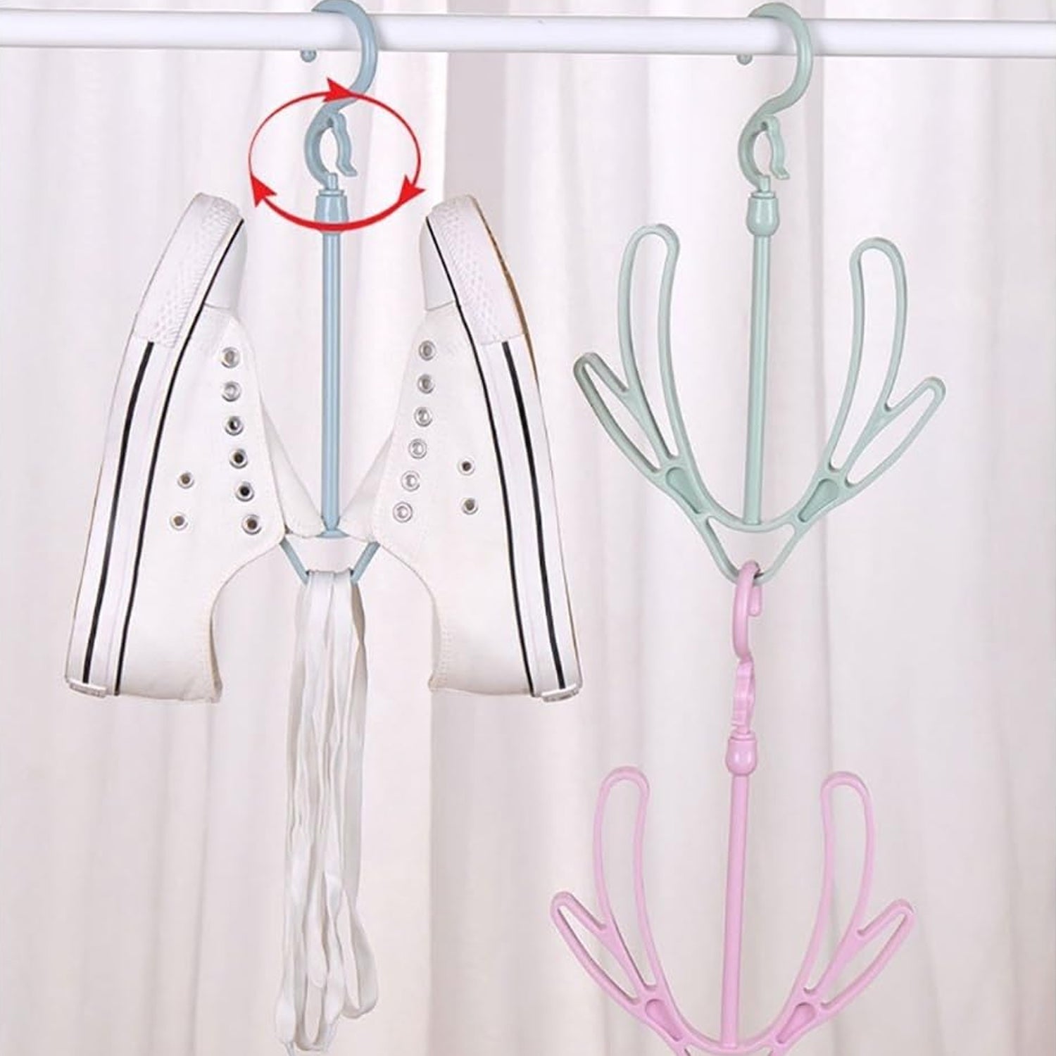 9136 Shoes Drying Hanger, Rotatable Shoe Hanging Racks for Balcony Closet (1pc) Eshaan Traders