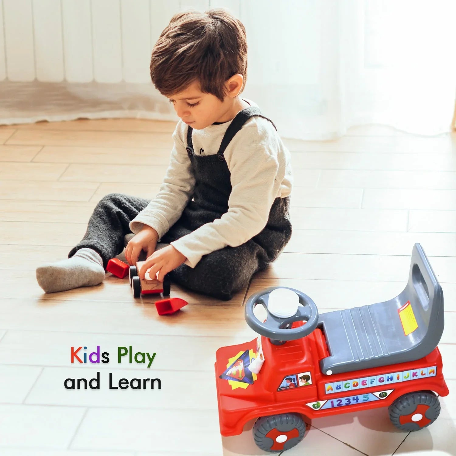 4323 Baby Ride on Push Car for Kids | Kids Baby Big Car Ride on Toy with Backrest Musical Horn For Children Kids Toy Ride-on, Truck, Etc Suitable for Kids Boys/Girls  | Ride on Baby Car for Kids to Drive Boys, Girls Eshaan Traders