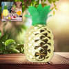 8447 Plastic Pineapple Cups With Straw Pineapple Party Favors Summer Hawaiian and Beach Party Decorations for Kids Adults With Brown Box(1 Pc) Eshaan Traders