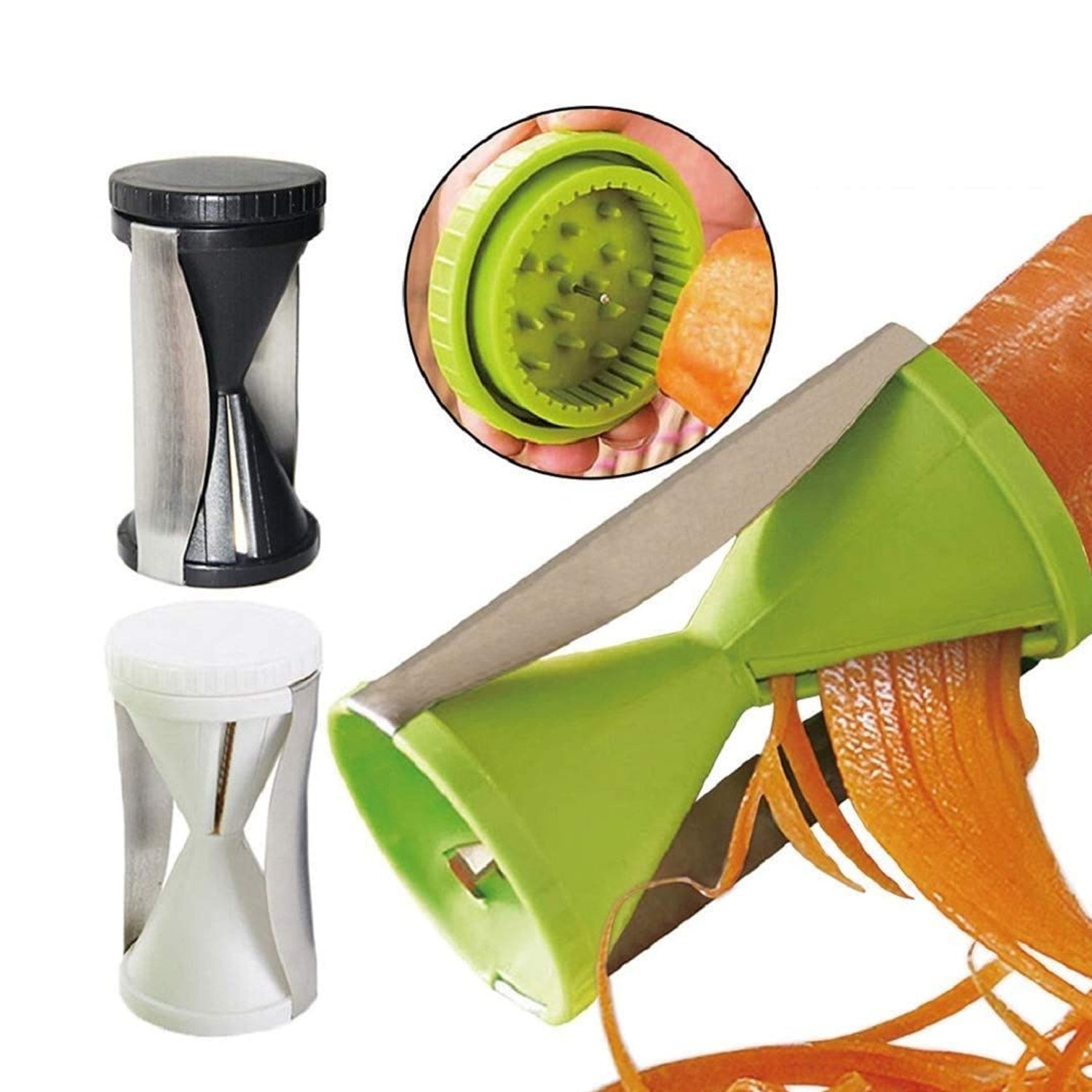 1853 Portable Spiralizer Vegetable Slicer Handheld Spiralizer Peeler Stainless Steel Spiral Slicer For Salad Vegetables Fruit Slicer Eshaan Traders