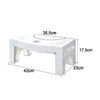 6005A Plastic Non-Slip Folding Toilet Squat Stool - White Color DeoDap