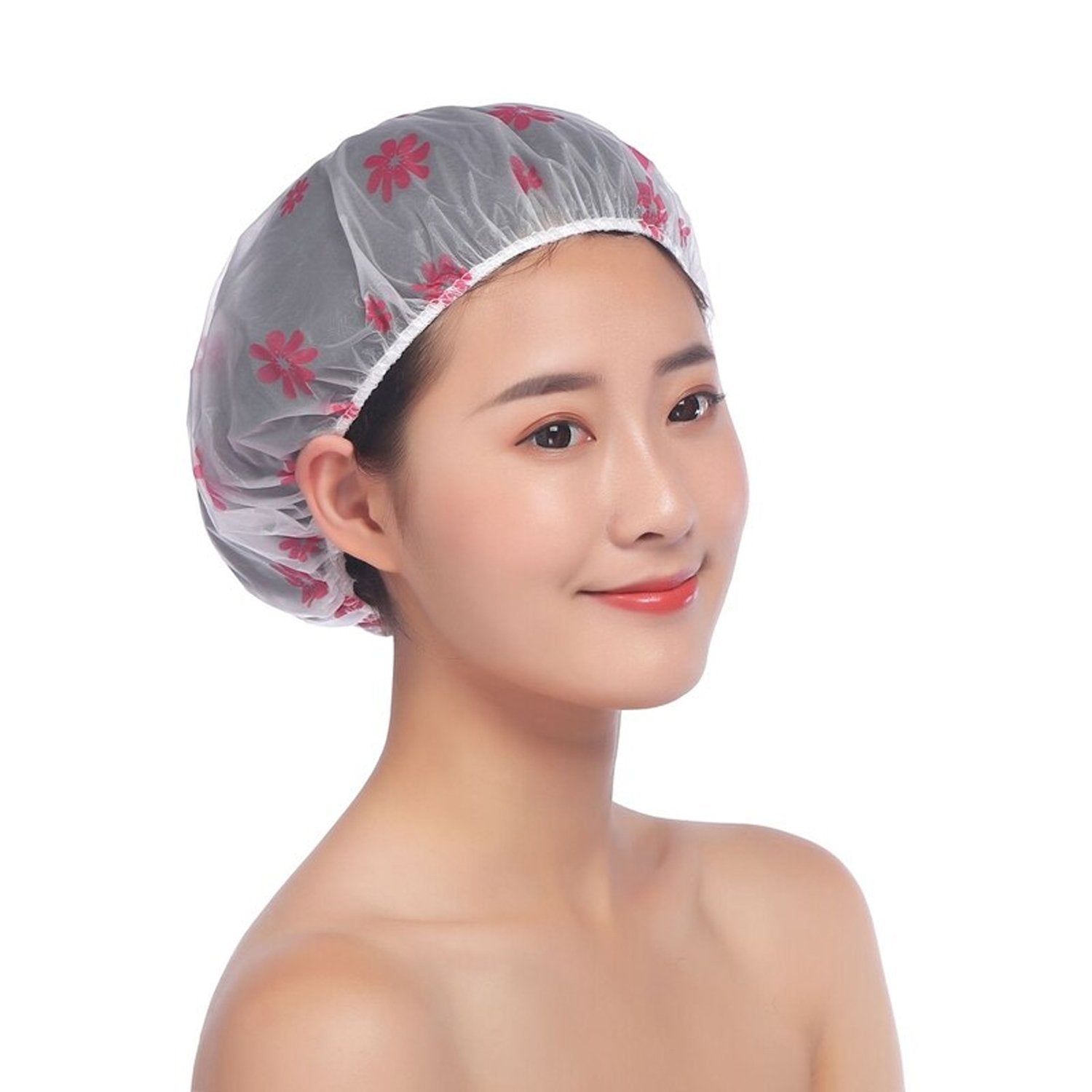 6030 Shower Cap Bath Shower Cap ,Women Reusable Waterproof Women Shower DeoDap