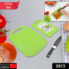 5813  Premium Plastic Chopping Board & Steel Knife Vegetable Chopping Board With Knife  Cutting Board for Kitchen Chopper Fruit and Vegetable Cutter Chopper Plastic (3 Pc Set) Eshaan Traders