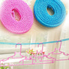 8861 3 Meters Fiber Rope Anti-Slip Clothes Washing Drying Nylon Rope Japan Style Rope with Hooks, Durable Camping Clothesline Portable Clothes Drying Line Indoor Outdoor Laundry Storage for Travel Home Use (3 Mtr.) Eshaan Traders