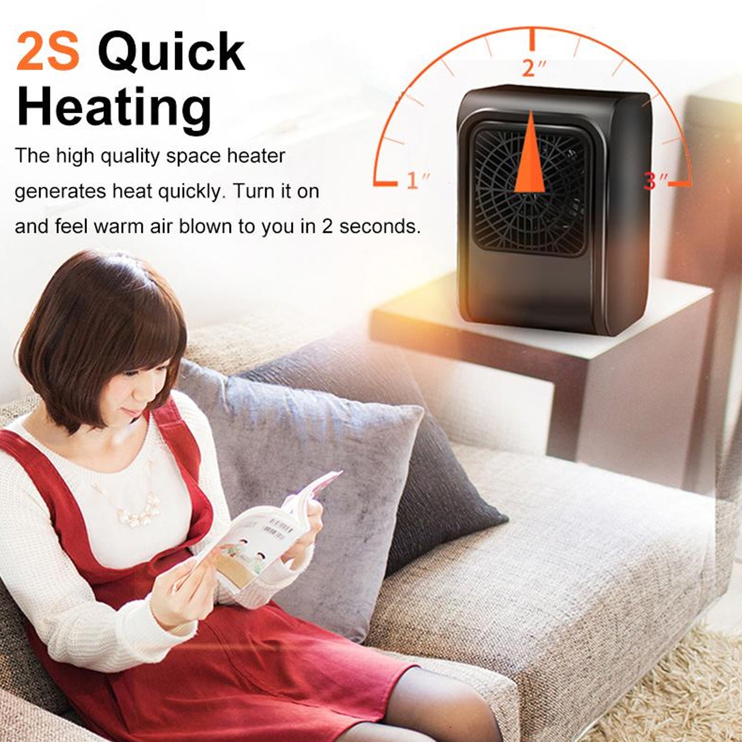 6683 Room Heater 220V Brown Box Heater For Office & Bedroom Use Heater Eshaan Traders