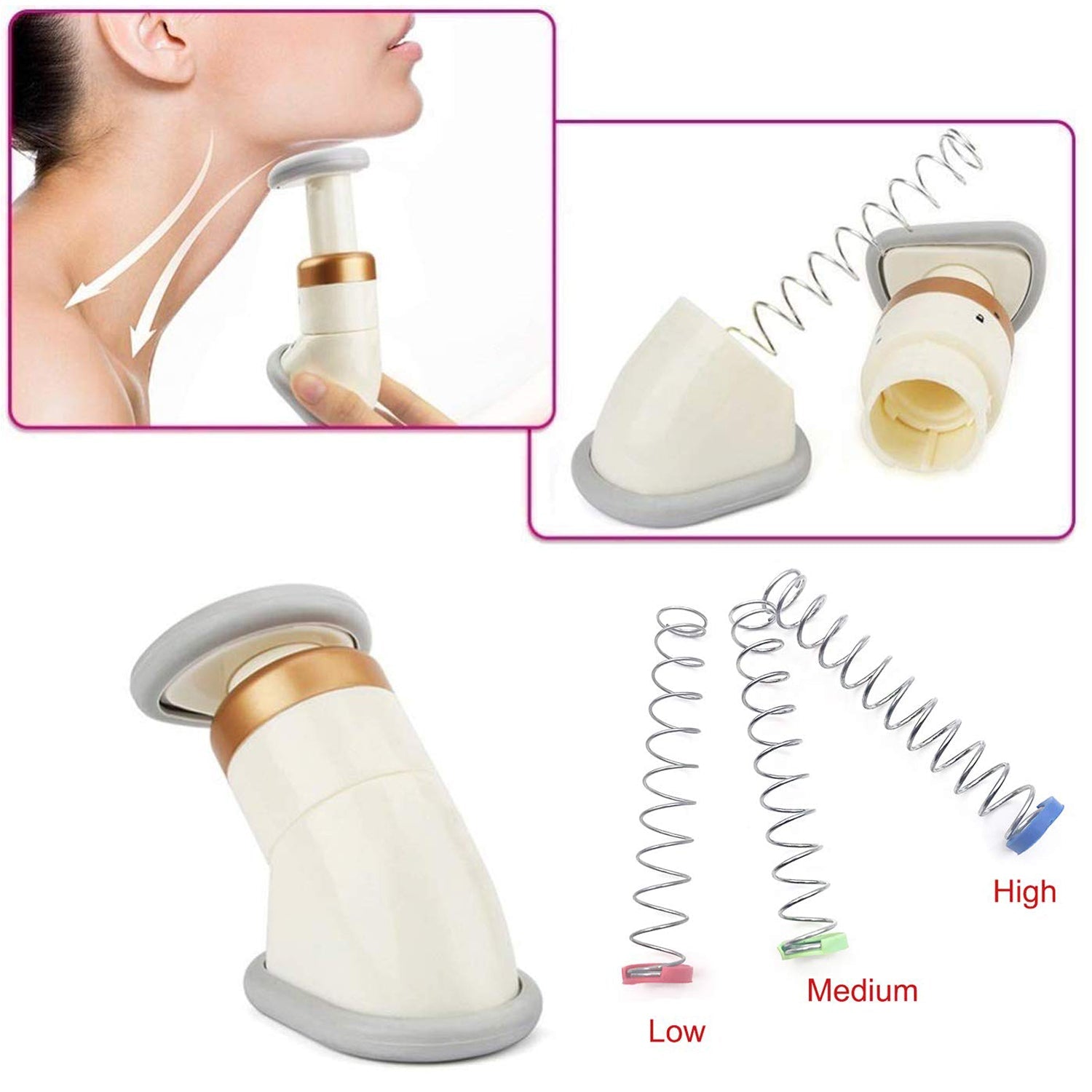 7329 Massager for Men Women Double Chin Up Neckline Slimmer Machine and jawline Exerciser Tool with Neck Slimming Rubber & Chinfat Reducer Exerciser (1 Pc) Eshaan Traders