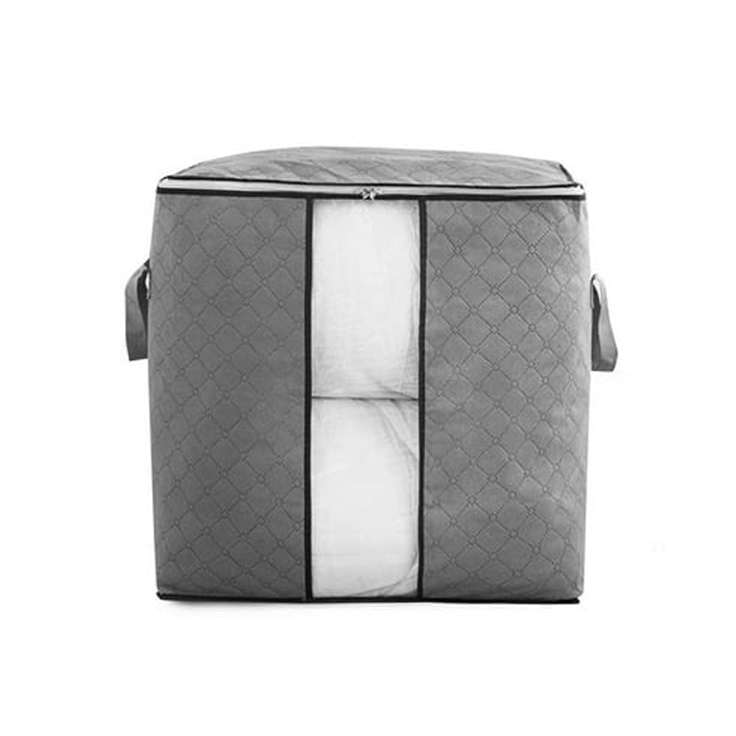 6262 Storage bag with Zipper and Space Saver Comforter bag, Pillow, Quilt, Bedding, Clothes, Blanket Storage Organizer Bag with Large Clear Window and Carry Handles for Closet. Eshaan Traders