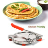 7149A PURI PRESS MAKER - STAINLESS STEEL PURI MAKER PRESS MACHINE - ROTI CHAPATI PRESSER FOR HOME - PAPAD-KHAKHRA- PURI MAKER PRESS MACHINE WITH HANDLE, MANUAL PURI MAKER (MEDIUM) Eshaan Traders