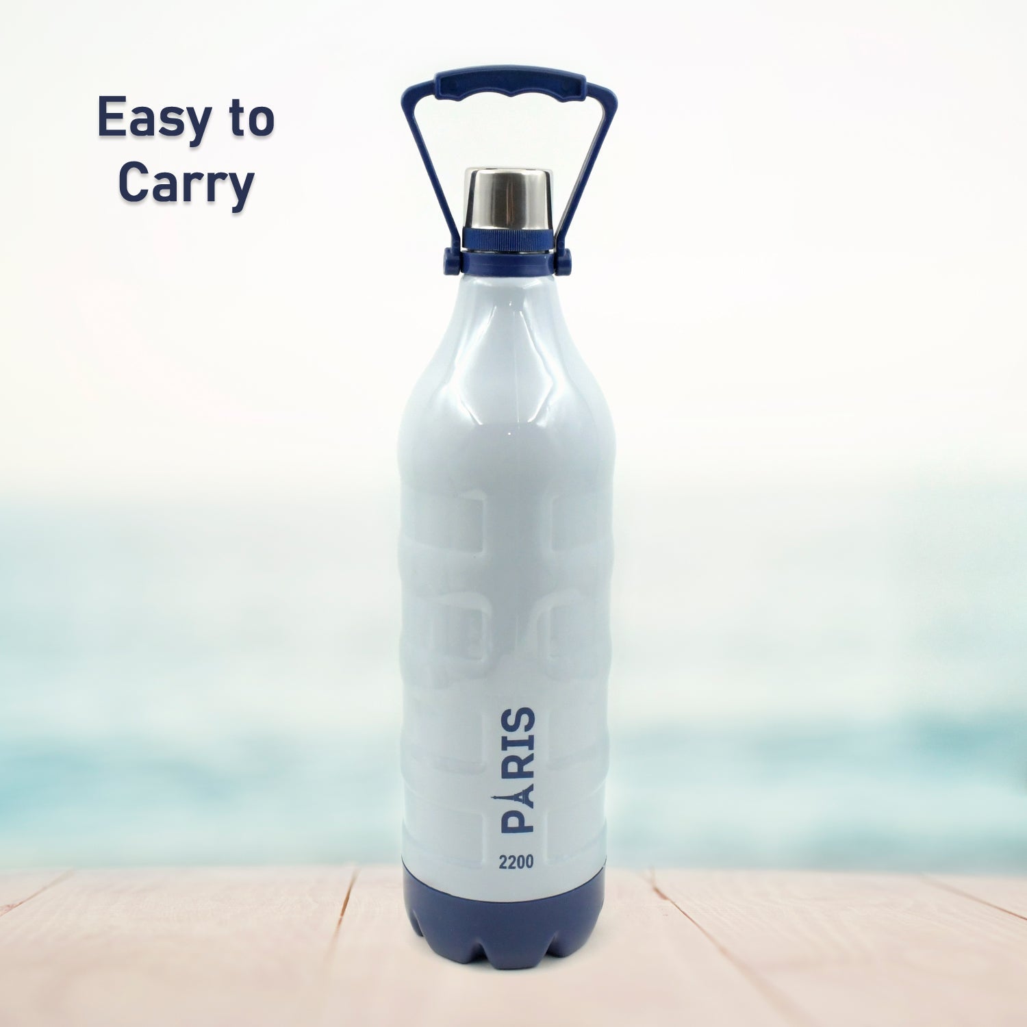 Plastic Sports Insulated Water Bottle with Handle Easy to Carry High Quality Water Bottle, BPA-Free & Leak-Proof! for Kids' School, For Fridge, Office, Sports, School, Gym, Yoga (1 Pc, 1500ML, 2200ML) Eshaan Traders