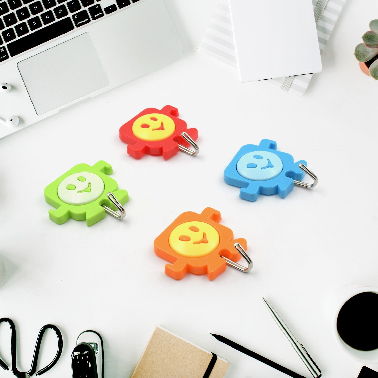 Multipurpose Big Self Adhesive Smiley Cartoon Wall Hooks Multipurpose Strong Wall Sticker Hooks Wall Hook Holder Door Hanger Eshaan Traders