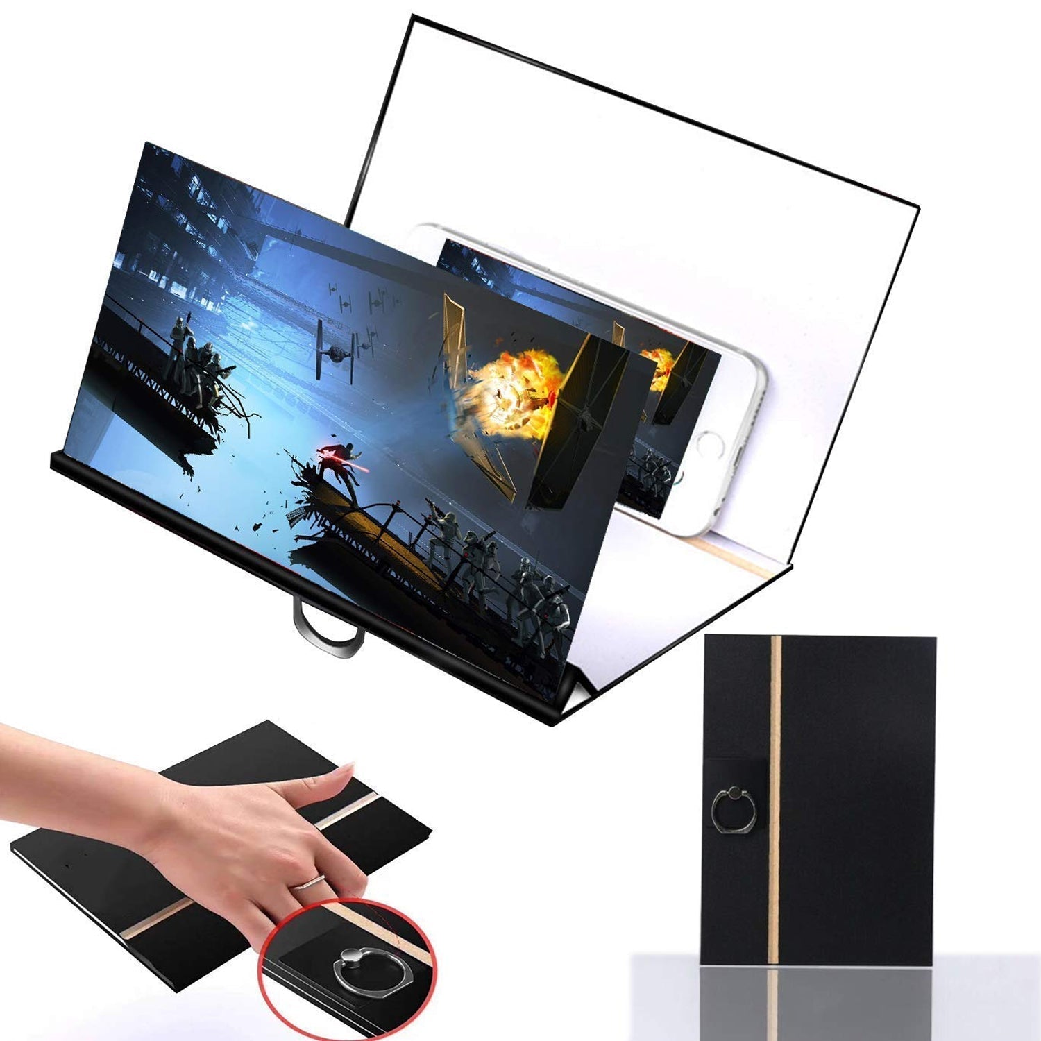 6868 Phone Screen Magnifier Video Screen Amplifier Expander Holder Bracket for Mobile Phone Screen Zoom Display Eshaan Traders