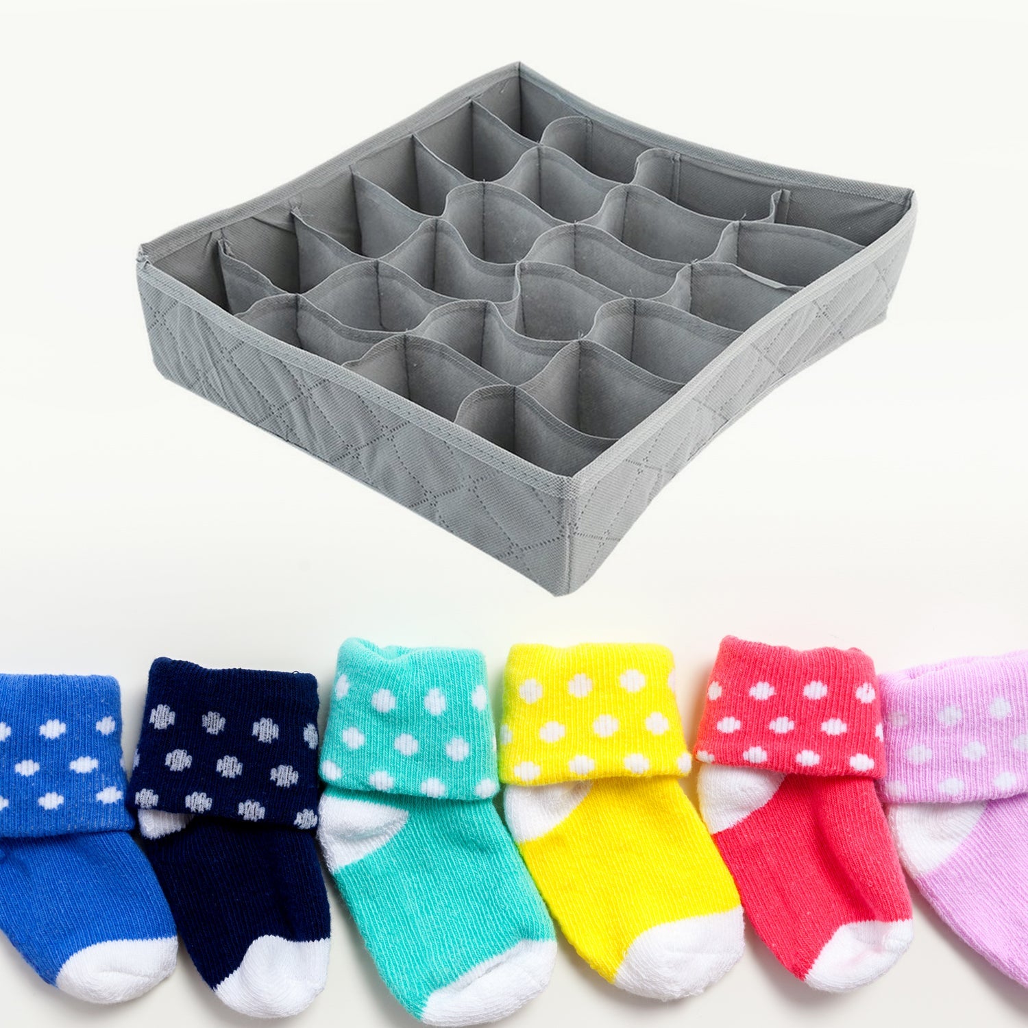 8417 Folding Removable Tie Necktie Sock,Handkerchiefs, Ties, Belts and Underwear Storage Boxes, Easy Assemble Lightweight Folding for Home Daily Use (1 Pc Mix Design) Eshaan Traders