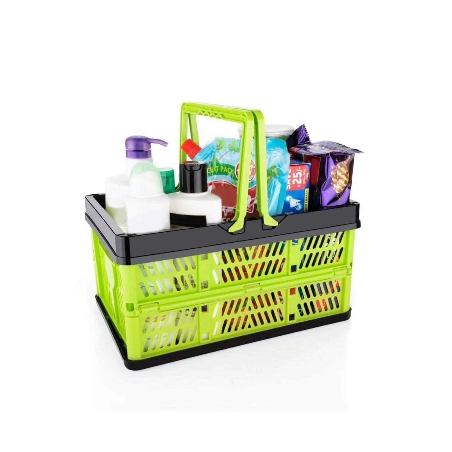 2303 Folding Shopping Portable Storage Basket Eshaan Traders