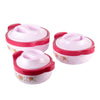 5230 Casserole Set of 3 Premium Casserole Big Size Microwave Safe 3 Pcs Set Floral Print Serve Casserole Set- 800ML,1500 ML and 2500ML DeoDap