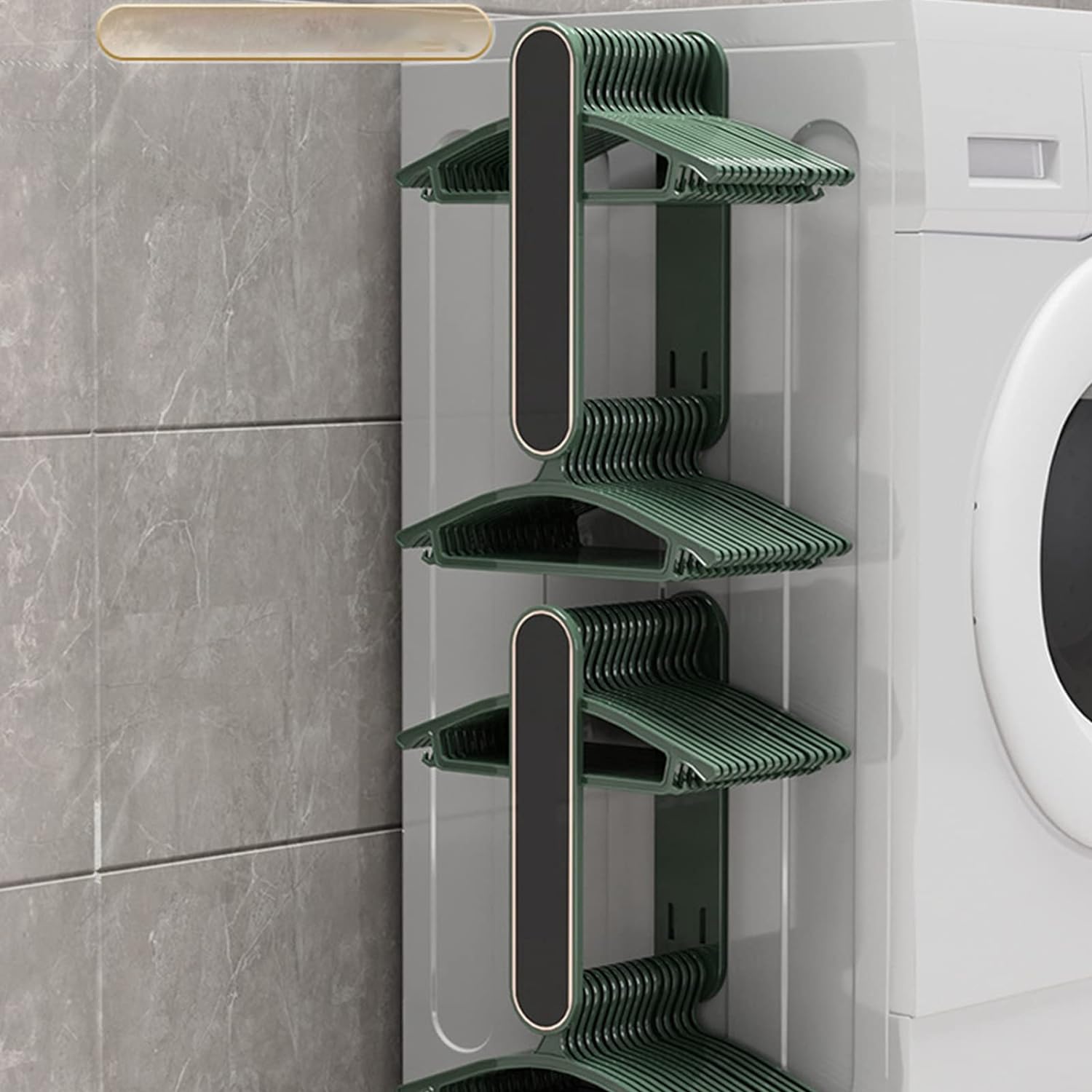 4159 Hanger Organizer Stacker, Wall Mounted Stretchable Clothes Hanger Holder Organizer, Wall Mount Clothes Rack Organizer for Washing Machine, Hanger Storage Rack Eshaan Traders