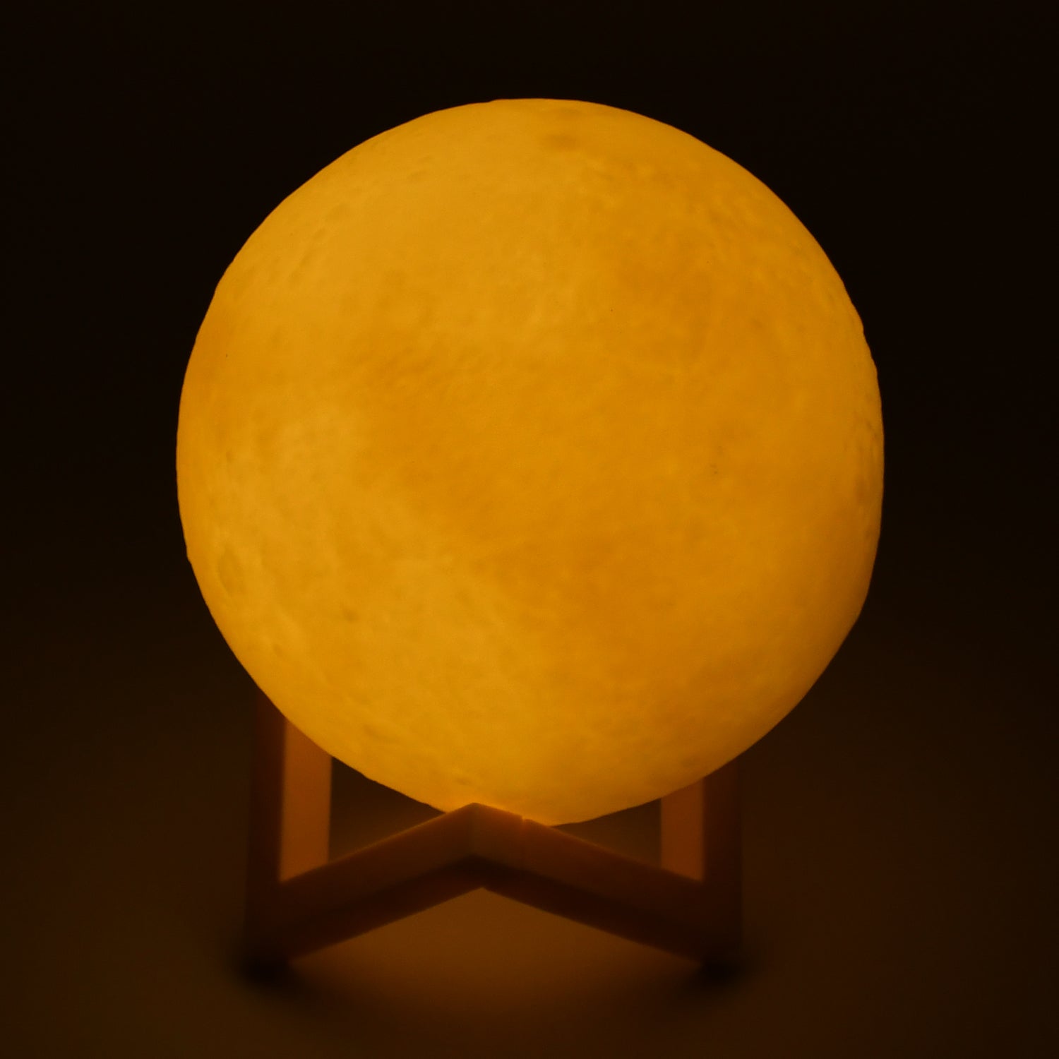 6273A true home Moon Night LAMP with Wooden Stand Night LAMP for Bedroom Eshaan Traders