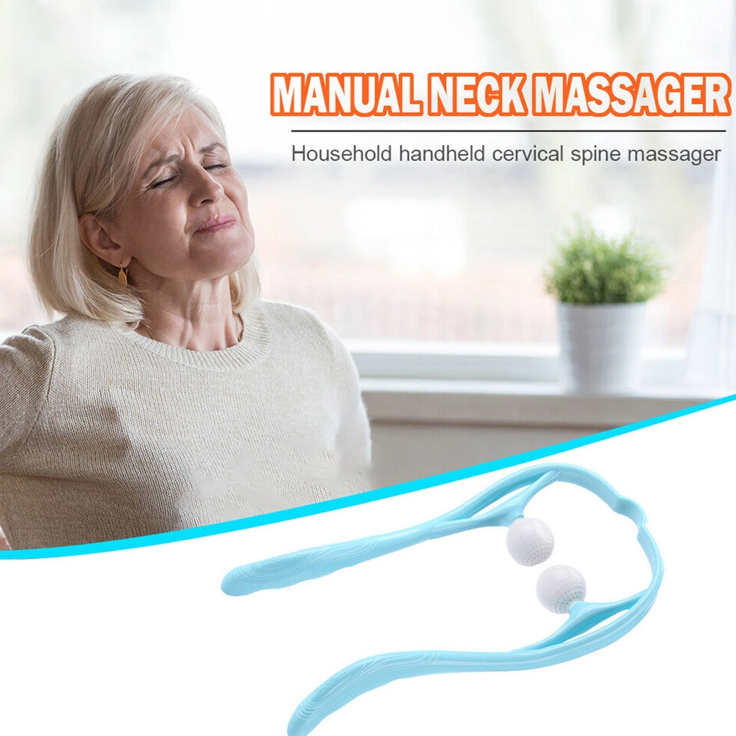 6593 Neck Shoulder Massager, 13.5x7.08in Portable Relieving the Back for Men Relieving the Waist Women Eshaan Traders