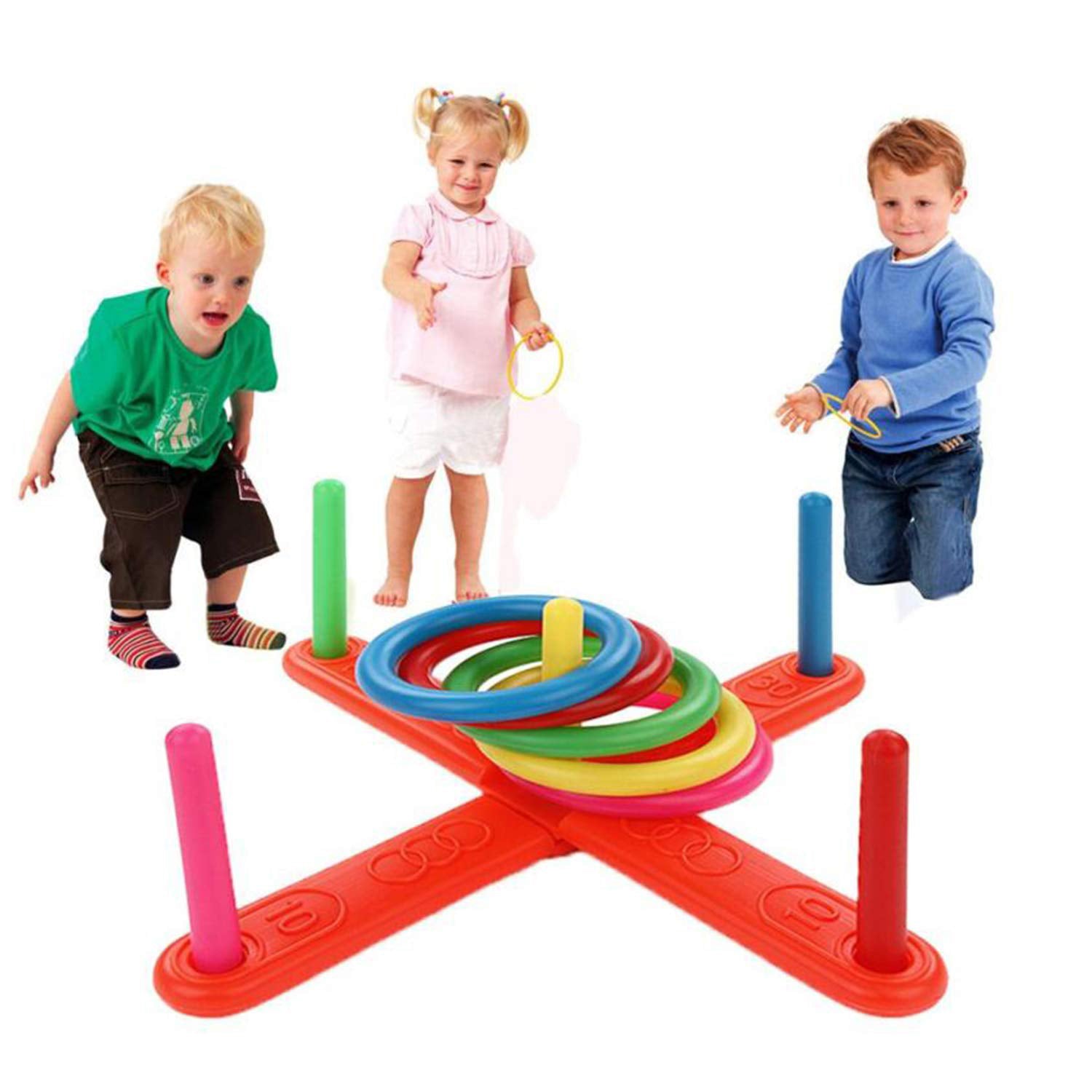 8078 13 Pc Ring Toss Game widely used by children’s and kids for playing and enjoying purposes and all in all kinds of household and official places etc. DeoDap