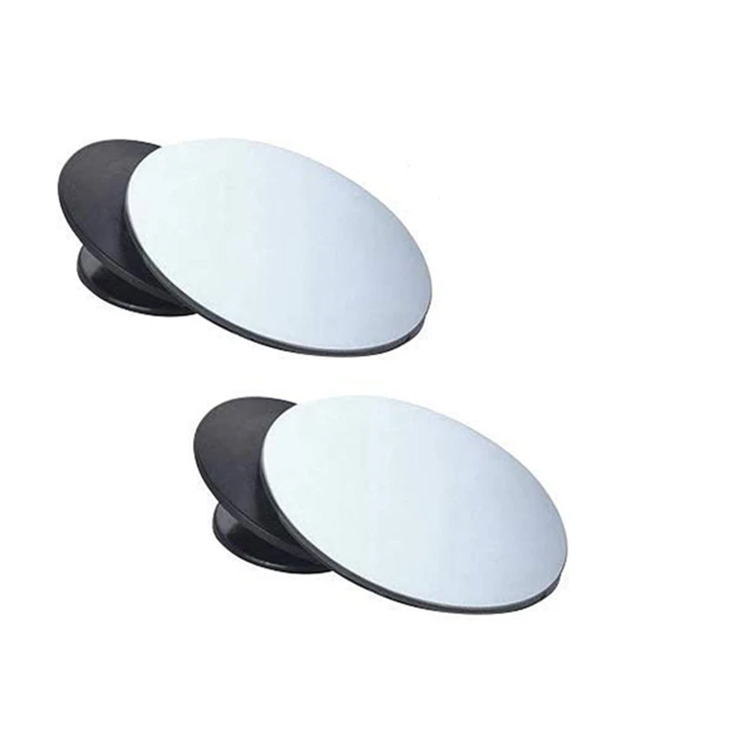 1512 Blind Spot Round Wide Angle Adjustable Convex Rear View Mirror - Pack of 2 Eshaan Traders