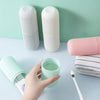 0308 Travel Toothbrush Holder, Portable Toothbrush Case for Traveling, Camping, Capsule Shape Travel Toothbrush Toothpaste Case Holder Portable Toothbrush Storage Plastic Toothbrush Holder With Rope and Brush Eshaan Traders