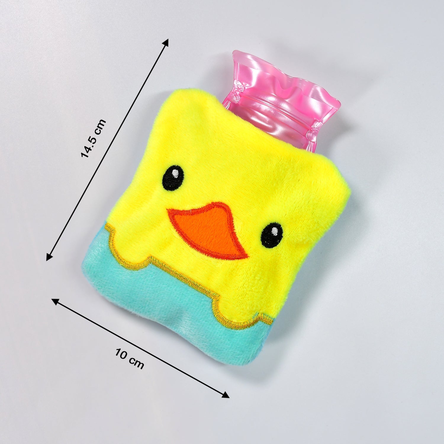 6524 Yellow Duck design small Hot Water Bag with Cover for Pain Relief, Neck, Shoulder Pain and Hand, Feet Warmer, Menstrual Cramps. Eshaan Traders