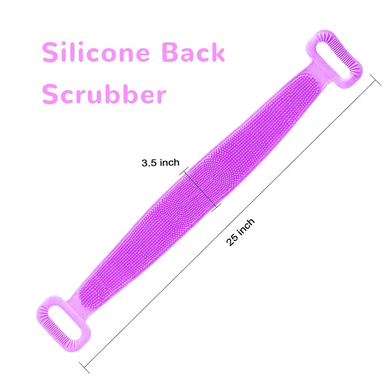 1303 SILICONE BODY BACK SCRUBBER DOUBLE SIDE BATHING BRUSH FOR SKIN DEEP CLEANING WITH HOOK DeoDap