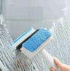 7602 2 in 1 Glass Wiper Cleaning Brush Mirror Grout Tile Cleaner Washing Pot Brush Double-Sided Glass Wipe Bathroom Wiper Window Glass Wiper Eshaan Traders