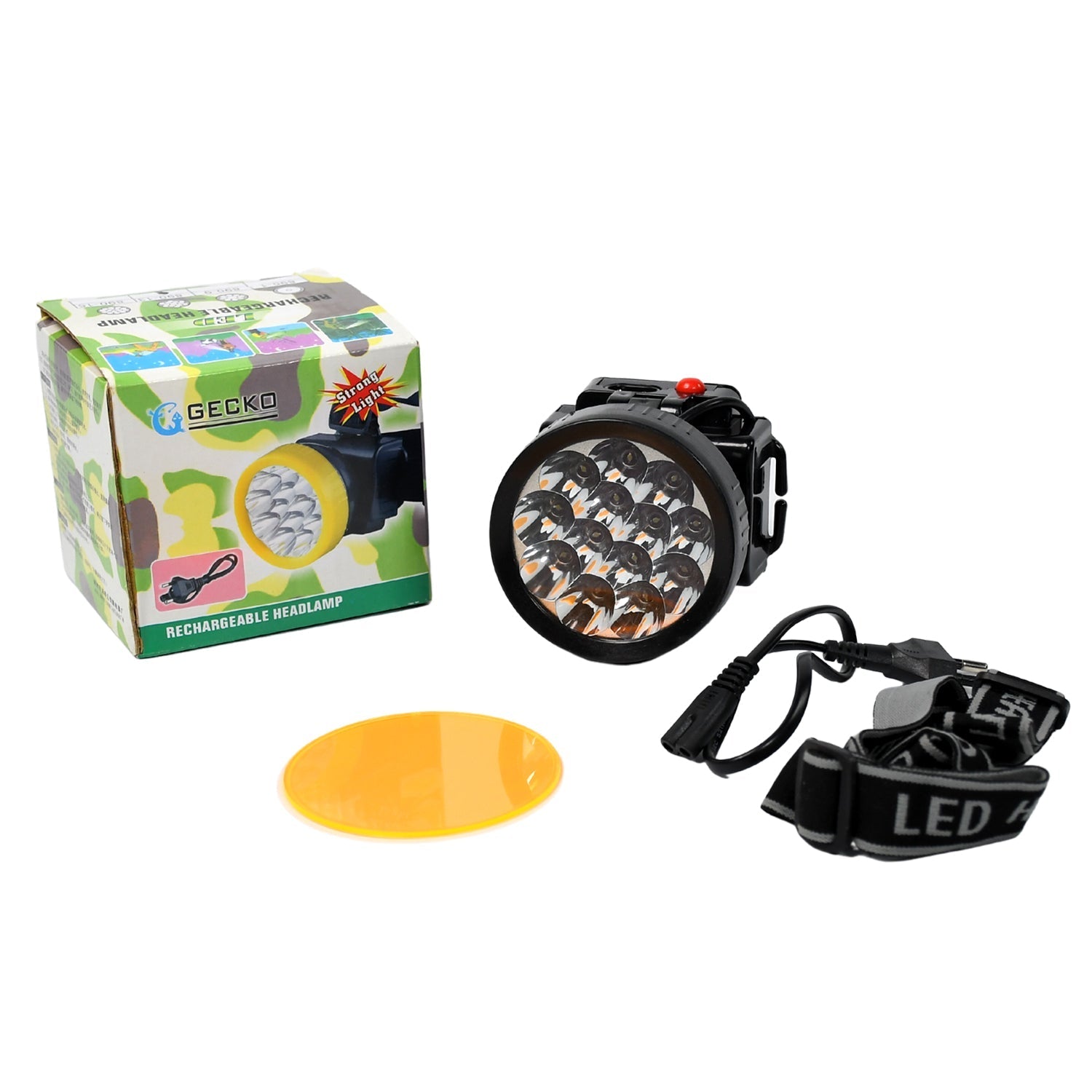 7519 HEAD LAMP 13 LED LONG RANGE RECHARGEABLE HEADLAMP ADJUSTMENT LAMP USE FOR FARMERS, FISHING, CAMPING, HIKING, TREKKING, CYCLING Eshaan Traders