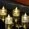 12 Pcs Flameless and Smokeless Decorative Acrylic Candles Transparent Led Tea Light Candle for Gifting, House, Diwali, Christmas, Festival, Events Decor Candles Eshaan Traders