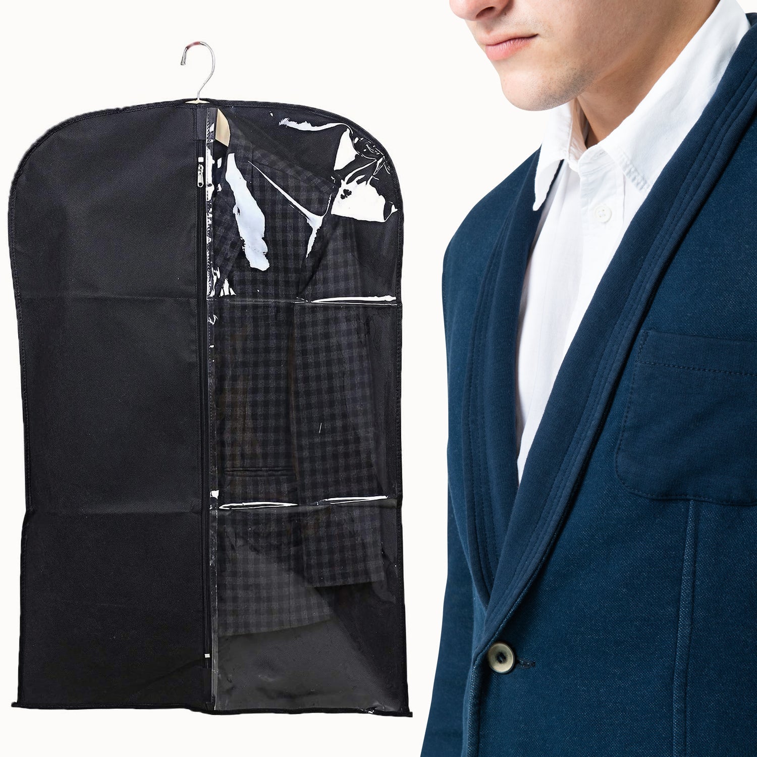 6225A Coat Blazer Cover Half Transparent Cover For Multi Use Cover DeoDap