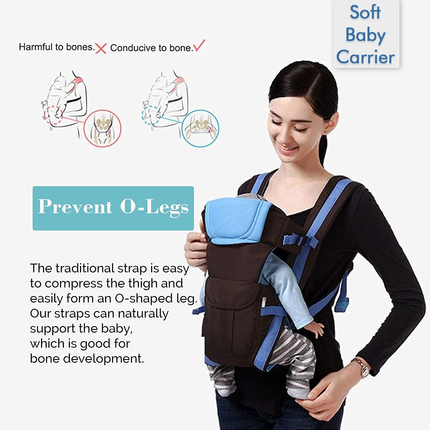 6924 Baby Carrier Bag / Baby Holder Carrier with Four Modes of Use, Adjustable Sling and Easy to Use Design Eshaan Traders