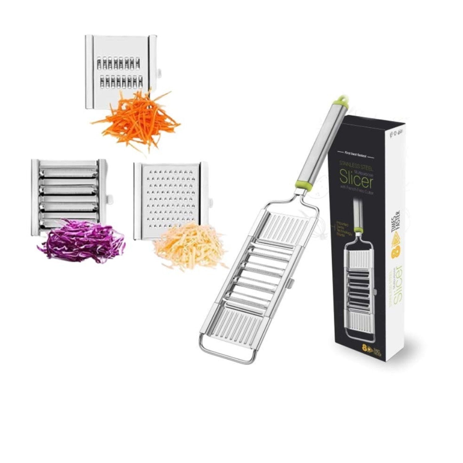 2598 Multipurpose 3 in1 Stainless Steel Grater and Slicer Eshaan Traders