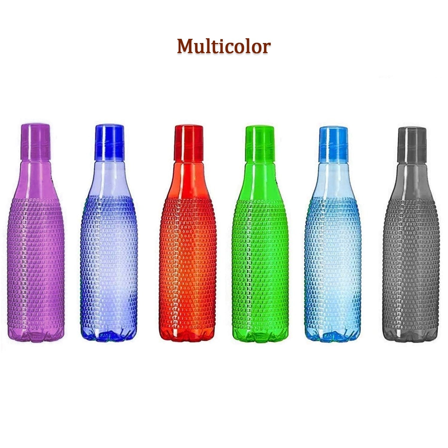 5306 Plastic Fridge Water Bottle | Bubble Design Water Bottle | Use For Fridge, Home and Office ( Brown Box ) DeoDap