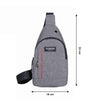 0323 grey Waterproof Anti Theft Crossbody fanny pack waist bag PU Leather Shoulder Bags Chest Men Casual fashion USB Charging earphone hook Sling Travel Messengers Bag DeoDap