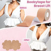 6596 Boob Tape with 10 Pairs Nipple Cover Cotton Wide Thin Breast Tape - Women's & Girl's Breast Lift Booby Tape - Push Up & Lifting Tape - Suitable for All Breast Types - Breast Lift Bra Tape - Bob Tape for Natural Breast Lift (1 Pc 5 Meters) Eshaan Traders